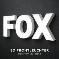 3D Buchstaben Frontleuchter