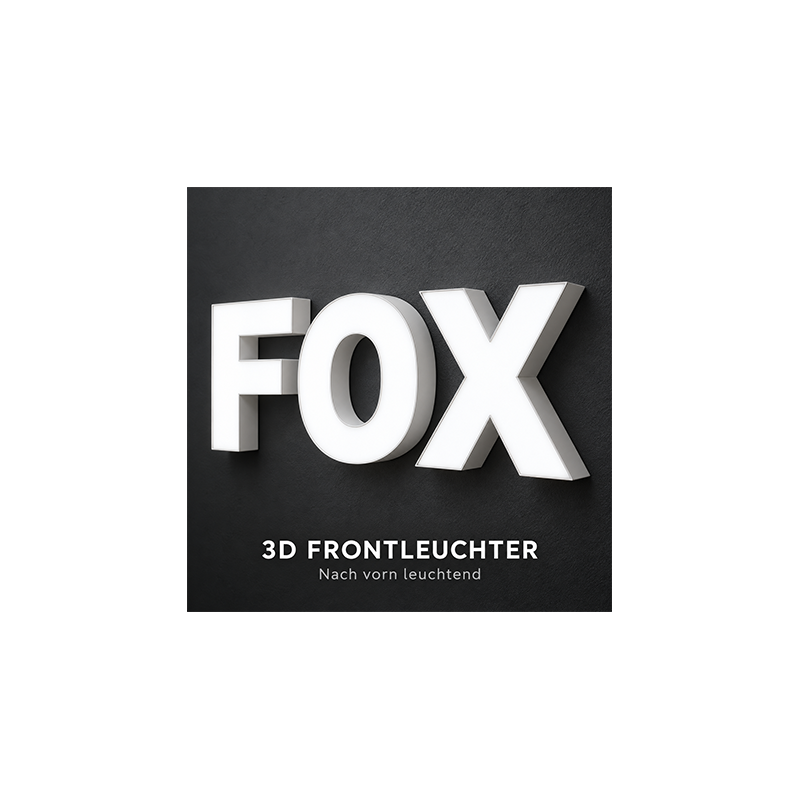 3D Buchstaben Frontleuchter
