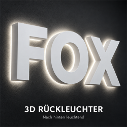 3D Buchstaben Rückleuchter