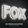 3D Buchstaben Rückleuchter